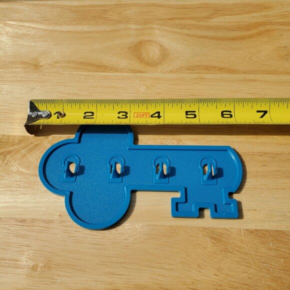 VTG Tupperware Blue Key Holder Wall Hook Tupperware Party Game Gift from 1991 - Picture 3 of 4